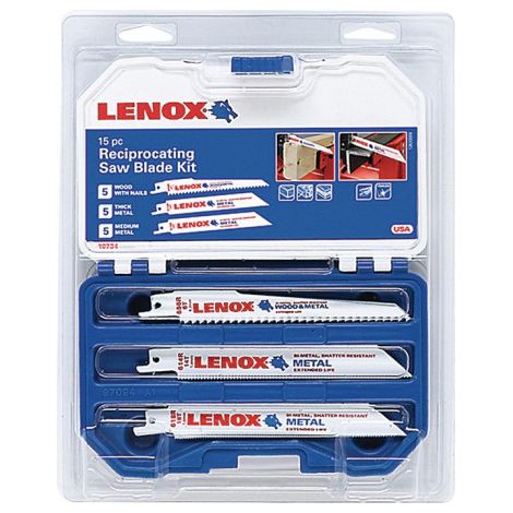 Set de lames de scie sabre 1073415RKG pour bois et métal 15 pièces LENOX