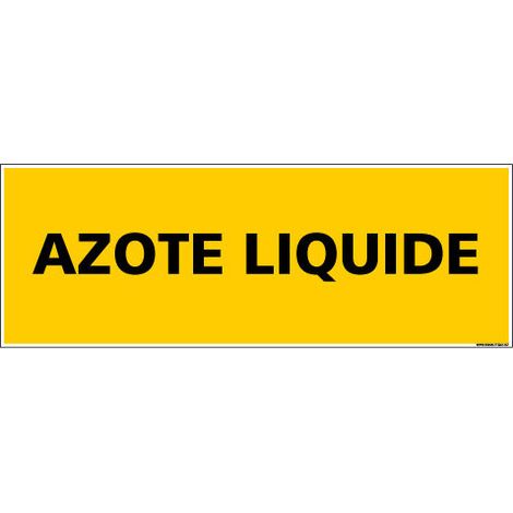 Panneau de Signalisation AZOTE LIQUIDE (C1311) - Plastique PVC 1,5 mm - 210 x 75 mm