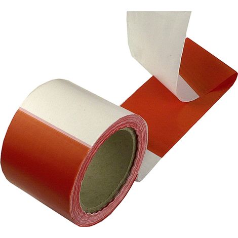 Nastro segnaletico bianco/rosso 80 mm. x 250 mt.