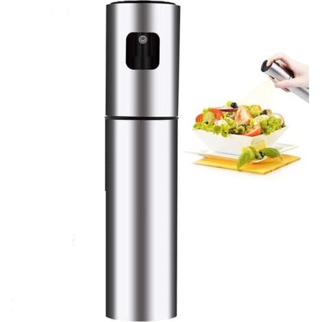 Spruzzatore per olio e aceto con tappi in acciaio inox, flacone spray multifunzionale per olio d'oliva, iniettore da cucina con pennello
