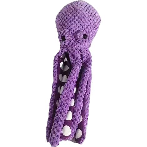 Pawforloves Premium Plüsch-Oktopus-Hundespielzeug, quietschendes Haustierspielzeug für große Hunde, weiches Stoff-Kauspielzeug (1/5)