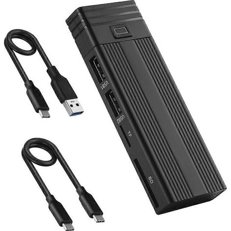 M.2 NVMe SSD-Gehäuse, Typ-C Solid-State-Drive, 10 Gbit/s NGFF SATA SSD-Box