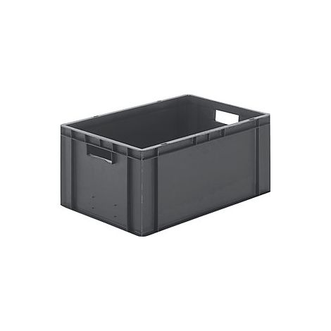 Contenedor de apilamiento LA-KA-PE L600xW400xH270mm - TK600/270-0 GRIS