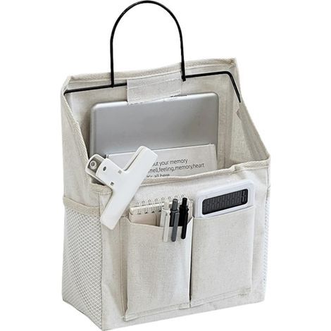 Sac de Rangement Suspendu,Vide Poche Mural,Organisateur Mural Tissu,Poche de Lit A Suspendre,Panier de Lit Chevet Suspendu,Sac de Chevet,Organisateur Porte Pliable pour Cuisine, Chambre (1/5)