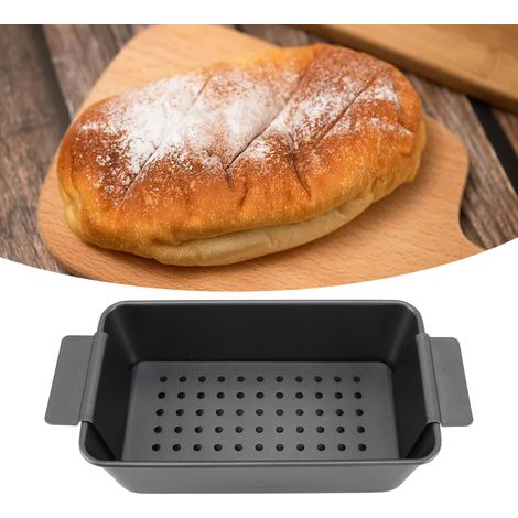 Brotbackform, Hackbratenform mit Abtropfschale aus Kohlenstoff, hervorragende Wärmeleitfähigkeit, Antihaftbeschichtung, ofenfest (1/5)