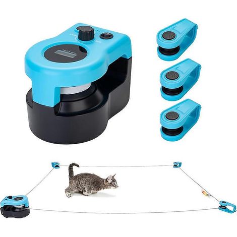 Jouet pour chat télécommandé avec son, jouet interactif à plumes pour chat, jouet laser rotatif automatique pour la perte de poids (1/5)