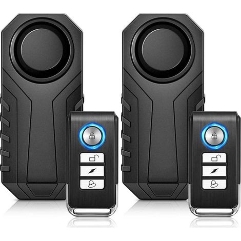 Filiyano-Système d'alarme pour vélo (lot de 2), 113 dB, sans fil, antivol pour vélo et moto KLB (1/5)