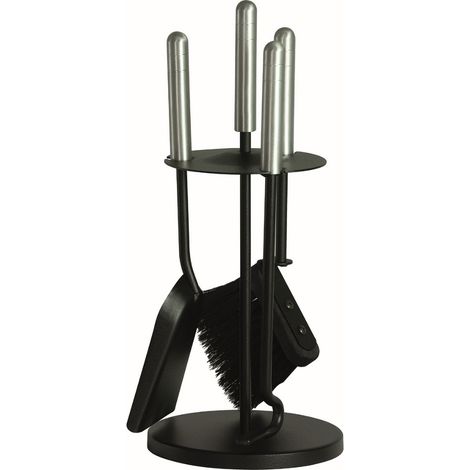Serviteur de cheminée avec 3 accessoires Sornel Edilinox - Coloris Noir (1/3)
