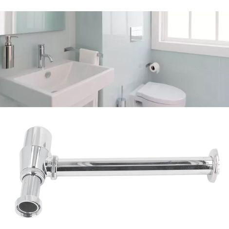 Kit de siphon en P à encastrer G1-1/4 pouce pour lavabos et éviers réglables de salle de bain (1/5)