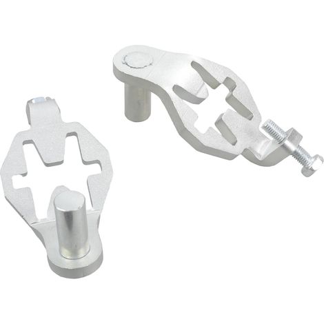 Lot de 2 charnières portables et robustes en T pour clôture de ferme et de jardin avec broches de 12,7 cm / 20,3 cm, installation facile, matériel de montage en T (1/5)