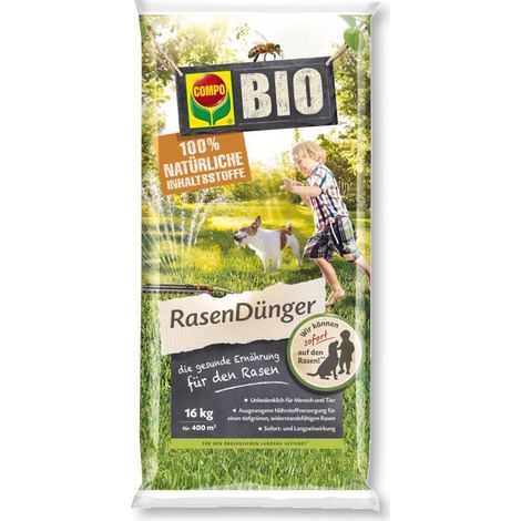 COMPO BIO Rasendünger 16 kg Naturrasendünger Biorasendünger organisch (1/2)