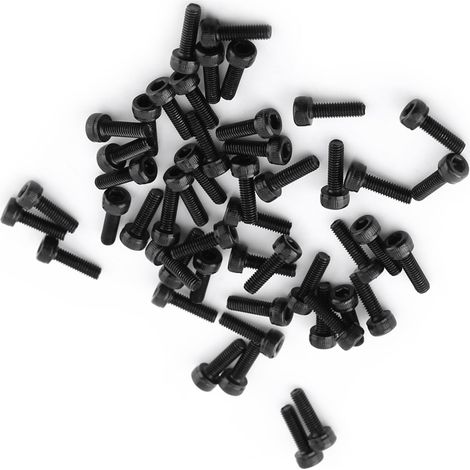 Vis à tête cylindrique creuse hexagonale M3 noire, filetage total, 10 mm, lot de 50 pièces (1/5)