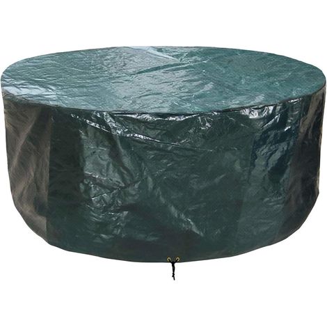 Tischabdeckung Rattan wasserdicht Gartenmöbel Ø102x71cm Rund Grün (1/5)