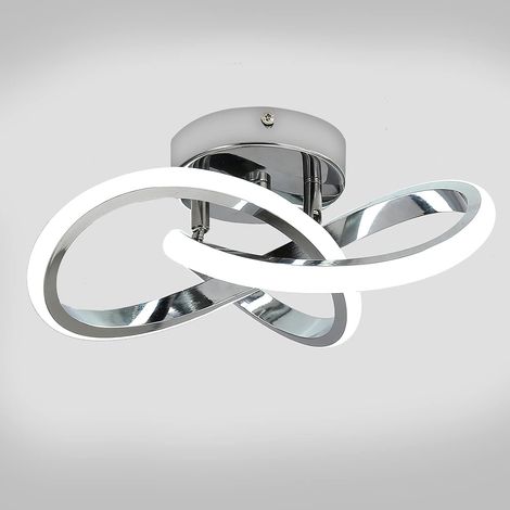 COMELY Plafonnier LED Moderne, 22W 2500LM Luminaire Plafonnier, Lustre Salon en MéTal Acrylique, Blanc Lumière 6500K, Pour éclairage De Plafond Dans Chambres, Couloirs, Diamètre 25cm [Classe énergétiq (1/5)