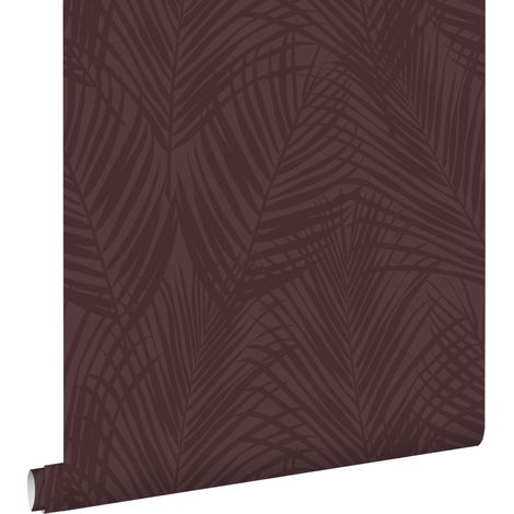 papier peint feuilles de palmier violet aubergine - ESTAhome (1/5)