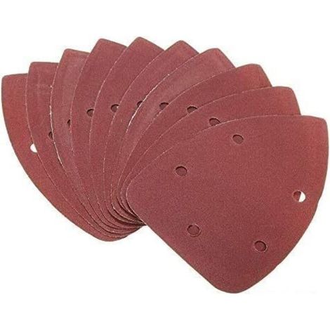 Lot de 60 Feuilles Abrasives, Papier de Ponçage 40/60/80/100/120/180/240/320/400/800 Idéal pour Ponceuse Multifonction