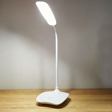 Lampe de bureau LED tactile et dimmable — Lampe de table pliable, idéale pour la lecture au chevet, protection oculaire et veilleuse — Rechargeable par USB (1/2)