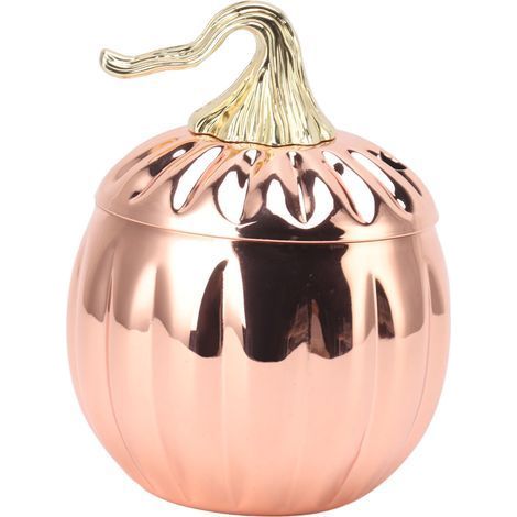 Verre à vin citrouille en acier inoxydable 304 de 500 ml, couleur or rose, avec couvercle. (1/5)