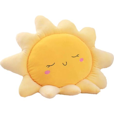 Coussin décoratif en forme de soleil, 45 cm, coussin doux et moelleux pour canapé ou chambre (1/5)
