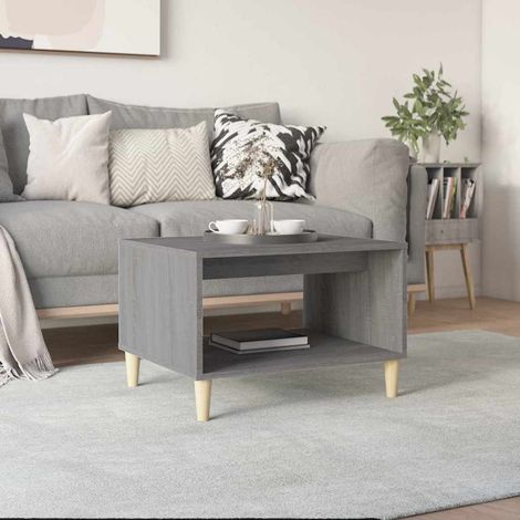vidaXL Mesa de centro madera contrachapada gris Sonoma 60x50x40 cm (1/5)