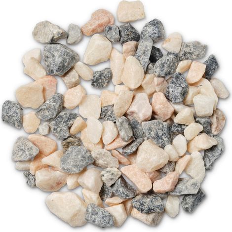Natural Coral Bulk Bag 850 kg Premium Chippings - 16-32 mm White Gravel with Rose Tones - L100 x W100 x H80 cm