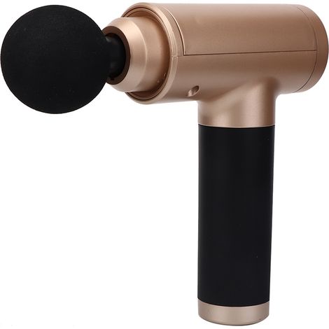 Pistolet de massage à 6 niveaux, chargement sans fil, soulagement des douleurs musculaires et de la fatigue, couleur champagne, prise européenne 100-240 V (1/5)
