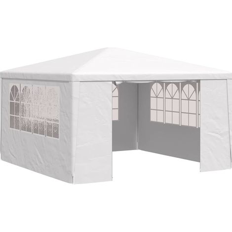 vidaXL Carpa profesional para fiestas con paredes blanco 90 g/m² 4x4 m (1/2)