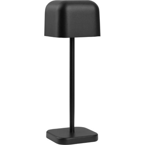Lampe de table avec abat-jour carré Lucca noire 200mm - Ref HZ204 - Olympia (1/5)