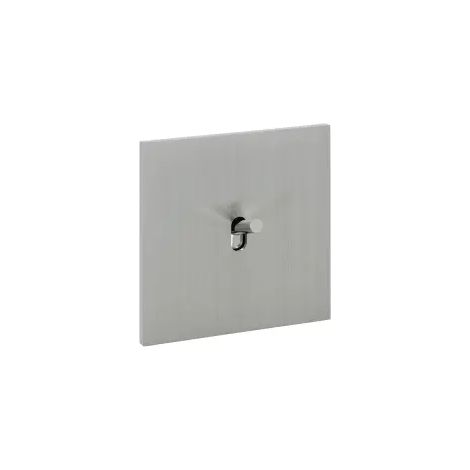 Arnould – Poussoir 6A à levier cylindrique – Acier brossé – Pour installation électrique – Levier chromé
