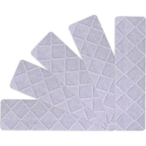 Lot de 5 Marchettes D'escalier Autocollantes, Tapis D'escalier Antidérapants & Anti Bruit Marches D'escalier avec Adhésif Réutilisable pour Enfants, Aînés et Animaux De Compagnie (1/5)