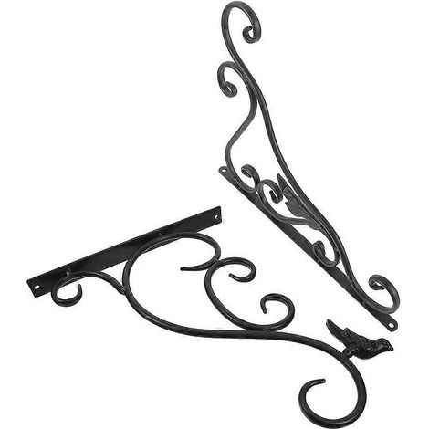 Support mural en métal pour pots de fleurs (lot de 4) (1/5)