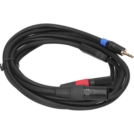 3,5-mm-Klinkenstecker auf zwei XLR-Stecker (Stereo), 3 Meter, Adapter für professionelle Geräte (1/5)