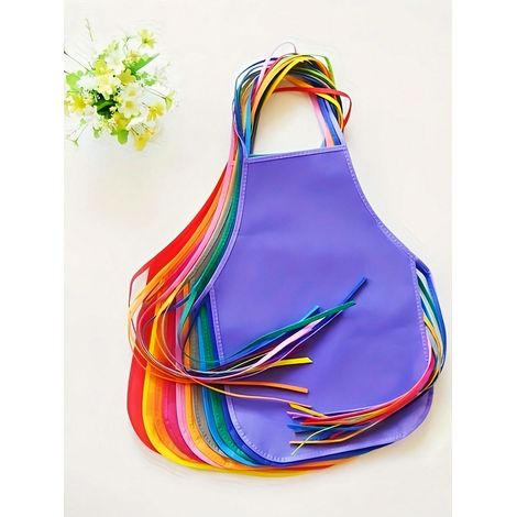 Lot de 6 pièces de tabliers de peinture colorés - Tabliers anti-taches et imperméables pour salle de classe, artisanat et fêtes (1/5)