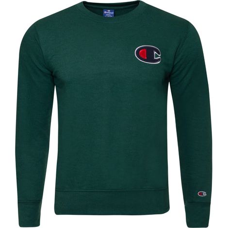 Sudadera Champion para hombre, color verde, 214189-GS571 S (1/4)