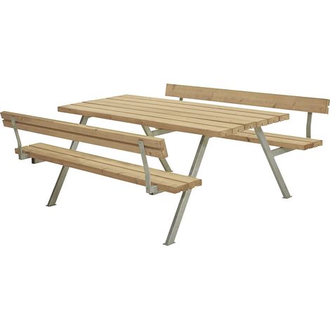 FRANKEL kaiserkraft, Ensemble table et bancs, avec dossier, (1/3)