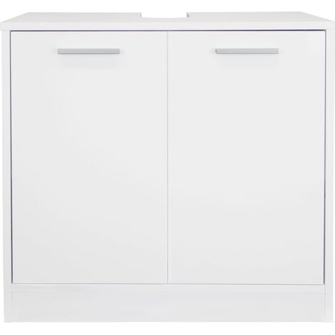 Waschtischunterschrank "Elsa", weiß, glänzend, 2-türig 60x33x58cm (1/5)