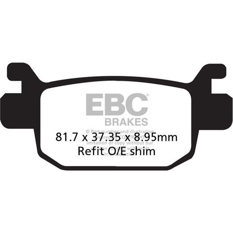 Pastillas de freno de carbono EBC SFAC415 para scooter (juego para 1 disco)