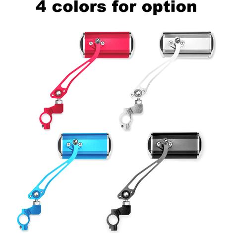Rétroviseur de vélo, support de guidon de rétroviseur de vélo, rétroviseur grand angle rotatif réglable à 360 ° pour vélo de route de montagne, moto (1/5)