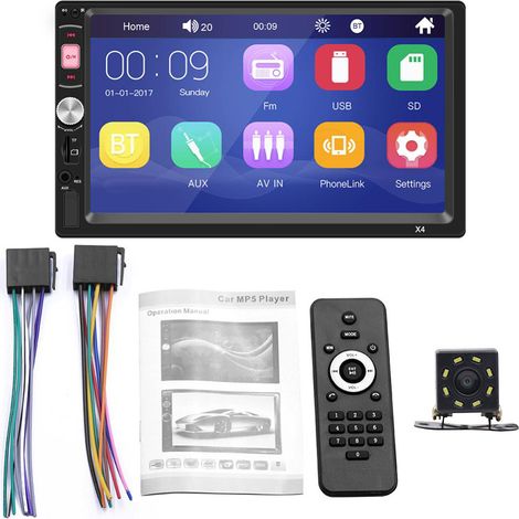 Autoradio 2 Din 7 Pouces MP5 Bluetooth Multimédia Système Audio GPS (1/5)