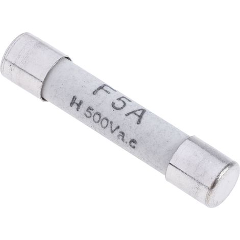 Cartouche fusible RS PRO, 5A, 6.3 x 32mm, Type F, 500V c.a. (1/2)