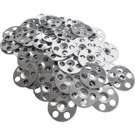Lot de 100 rondelles en acier inoxydable pour planches de construction isolantes Thermopanel, Marmox et Wedi 36 mm (1/5)