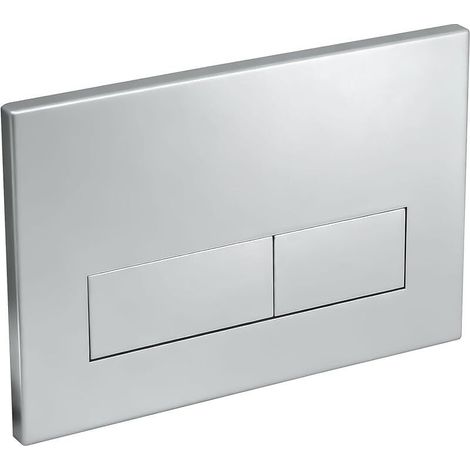 Plaque de commande WC suspendu，Compatible avec Geberit Sigma 20， UP300 & UP320，Double chasse d'eau, régulateur de débit, 246x164 mm（Gris argenté） (1/5)