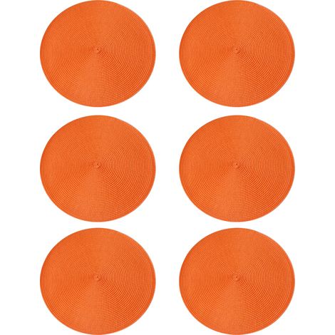 Lot de 6 sets de table, polypropylène, antidérapants, résistants à la chaleur, lavables en machine, cuisine restaurant (1/5)
