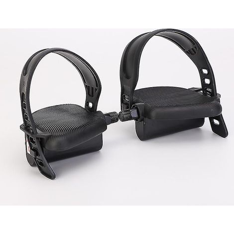 1 paire de pédales de vélo d'appartement avec sangles antidérapantes - 1/2 pouce (1/5)
