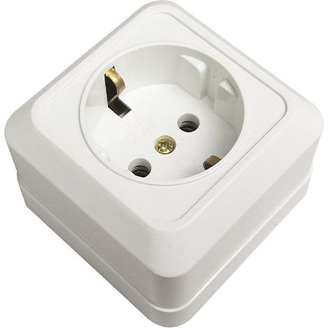 1 Adaptateur de Prise, Sortie Trou Rond, Cuivre 16A, ABS, Environnement Industriel (1/5)