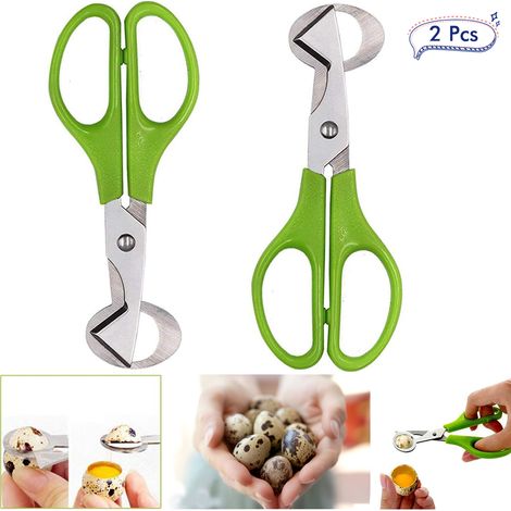 2 paires de ciseaux à œufs de caille en acier inoxydable, coupe-coquille, séparateur et ouvre-œuf, ustensile de cuisine pour œufs