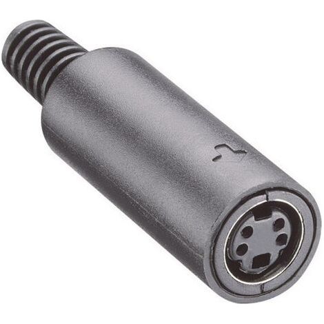 Connecteur rond DIN femelle, droit Lumberg MJ-372/8 Nombre de pôles: 8 noir 1 pc(s) (1/4)