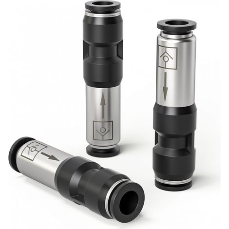 Clapet anti-retour pneumatique droit à sens unique en 6mm, pour connecter les évents d'air comprimé, lot de 3 (1/5)