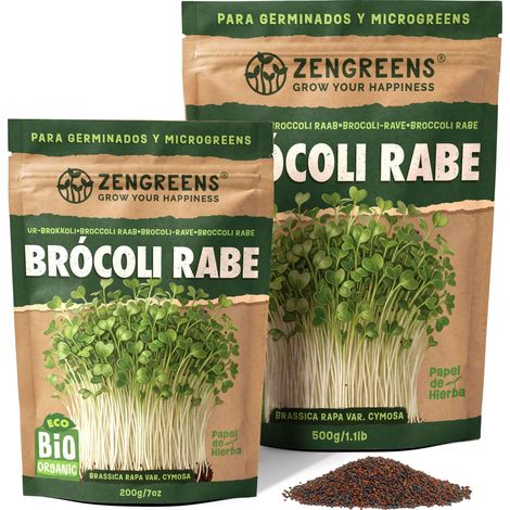 Semillas para germinar eco Grelo 200 g brotes y microgreens (1/5)