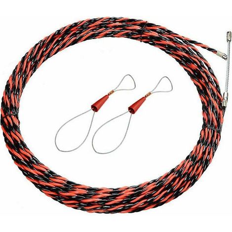 aiguille Electricien 50m Tire Fil Electrique 5mm Diamtre Aiguille Tire Fil, Rtractable D'installation Pour Tire Cable Et Rallonge En Acier Spiral